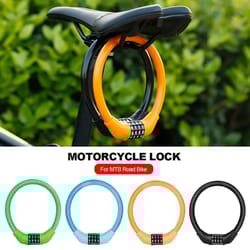 portable digital code anti-theft bicycle cable lock stainless steel security combination padlock
