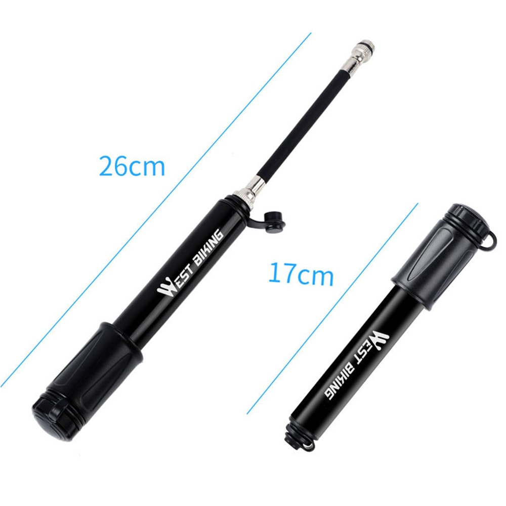 Mini Bike Pump Aluminum Alloy Bicycle Hand Air Pump For MTB And Road Cycling With Schrader And Pres 5