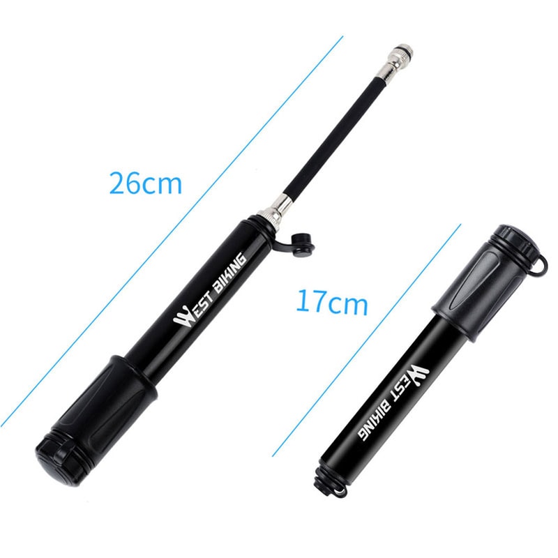 Mini Bike Pump Aluminum Alloy Bicycle Hand Air Pump For MTB And Road Cycling With Schrader And Pres 5