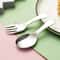 Outdoor Stainless Steel Portable Tableware Set For Kids Spoon And Fork Combination Perfect For Dess 1