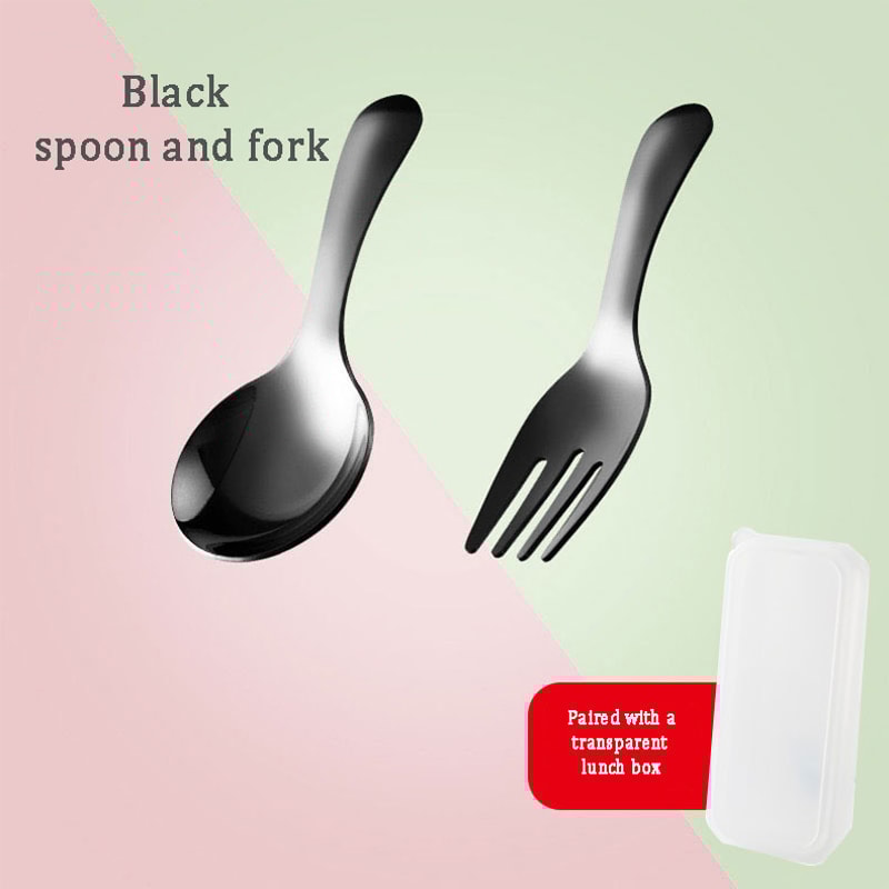 Outdoor Stainless Steel Portable Tableware Set For Kids Spoon And Fork Combination Perfect For Dess 6