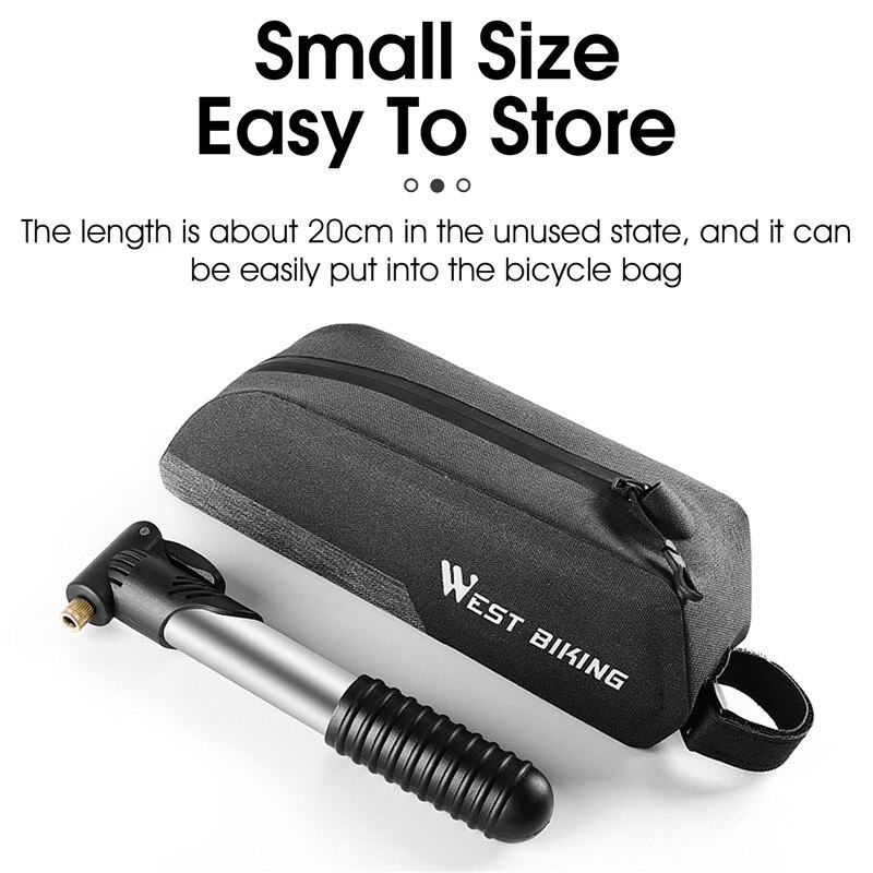 Portable Mini Bicycle Pump For Road MTB Bikes Handheld Air Pump With Schrader Presta Valve 3