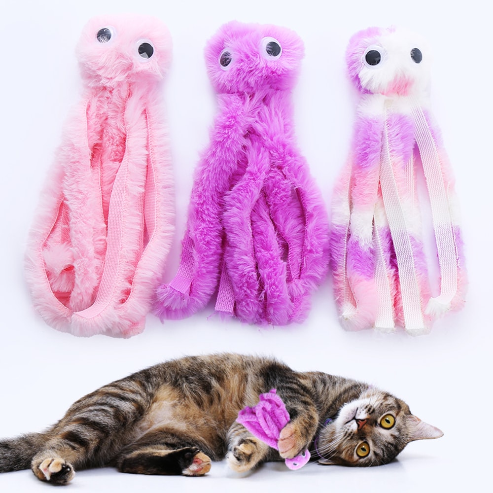 Interactive Octopus Plush Cat Toy Bite-Resistant & Teeth Cleaning