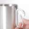 Portable Stainless Steel Travel Water Cup Outdoor Camping Button Design