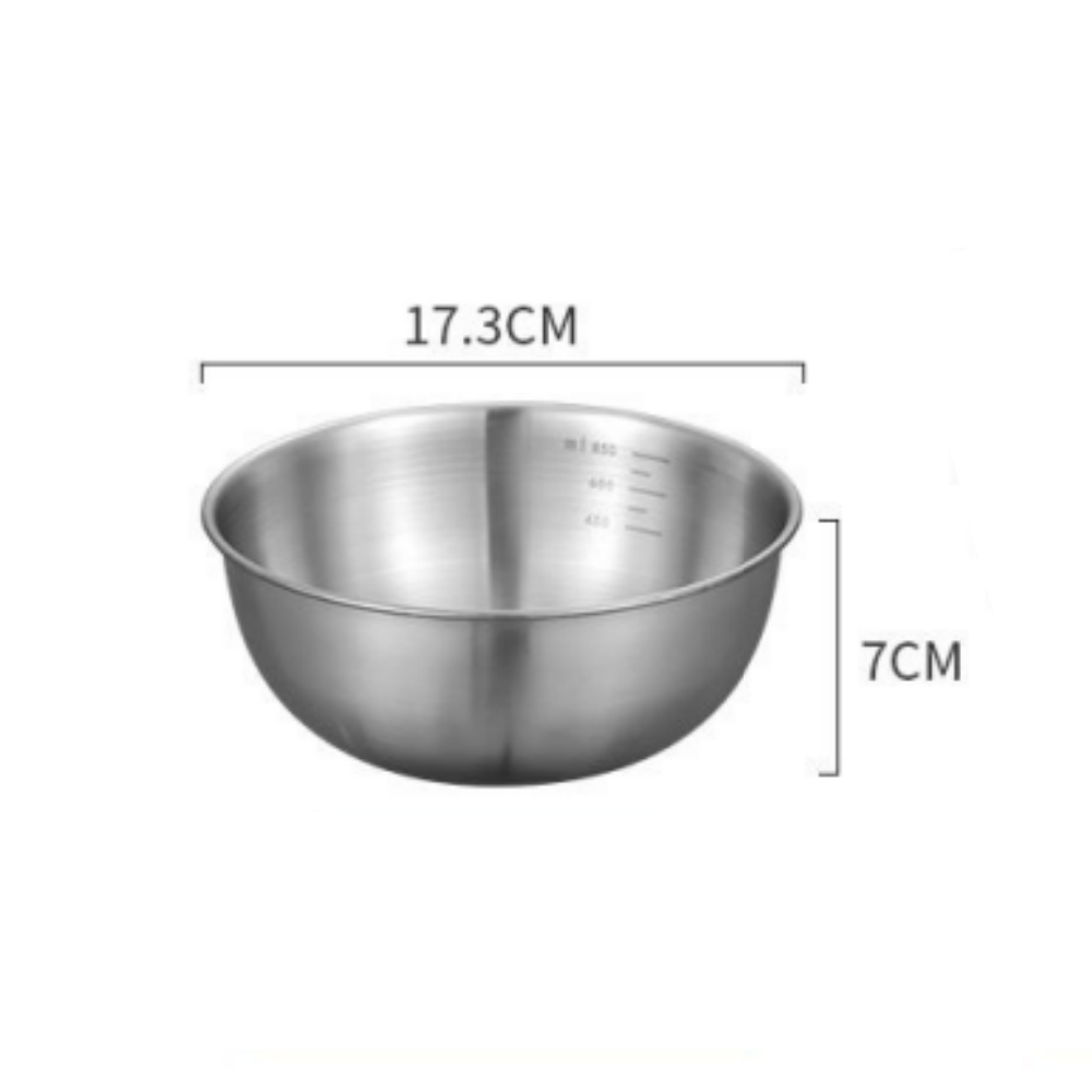 Stainless Steel Mixing Bowl Set With Scale For Cooking Baking Large Capacity Storage Bowls For Kit 6