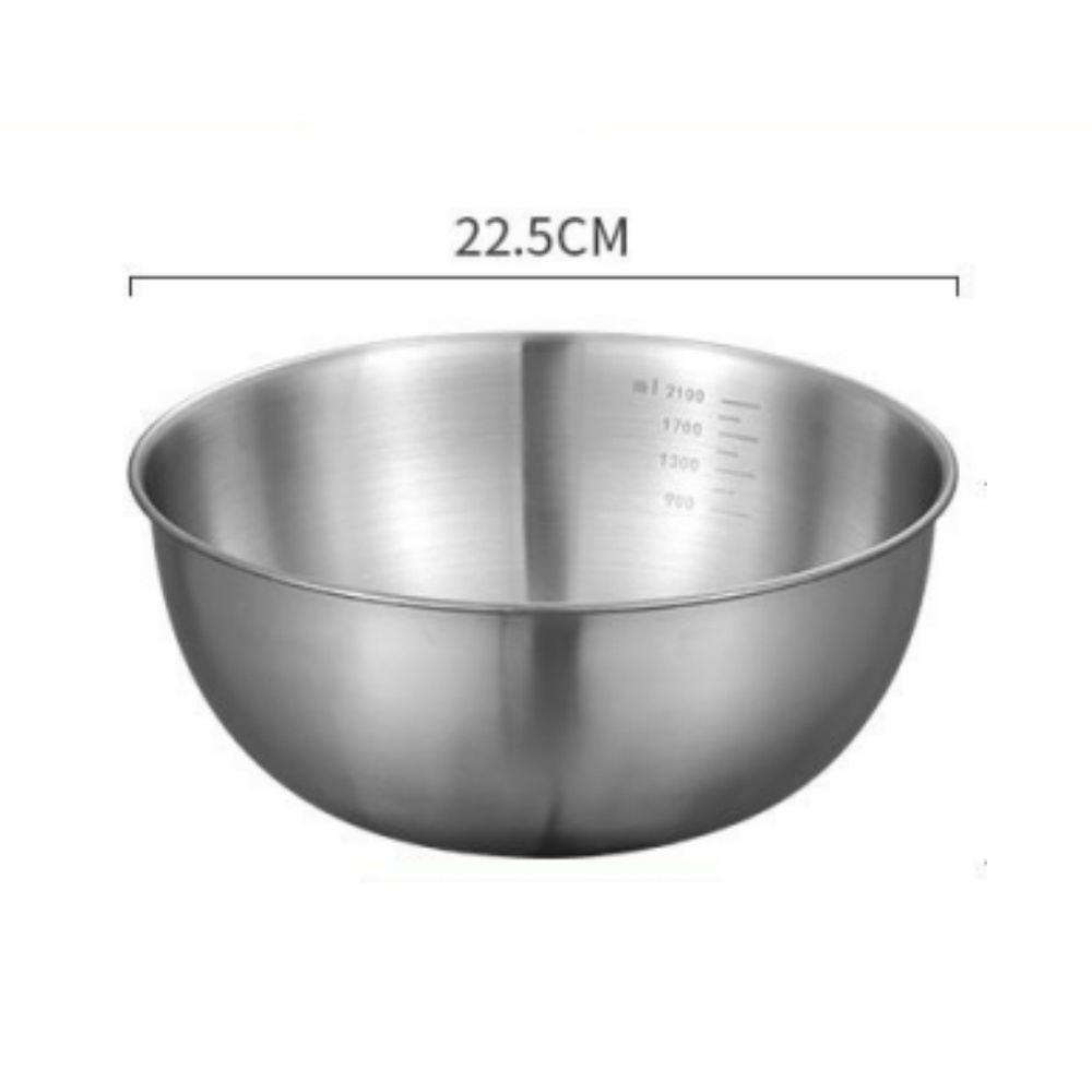 Stainless Steel Mixing Bowl Set With Scale For Cooking Baking Large Capacity Storage Bowls For Kit 8