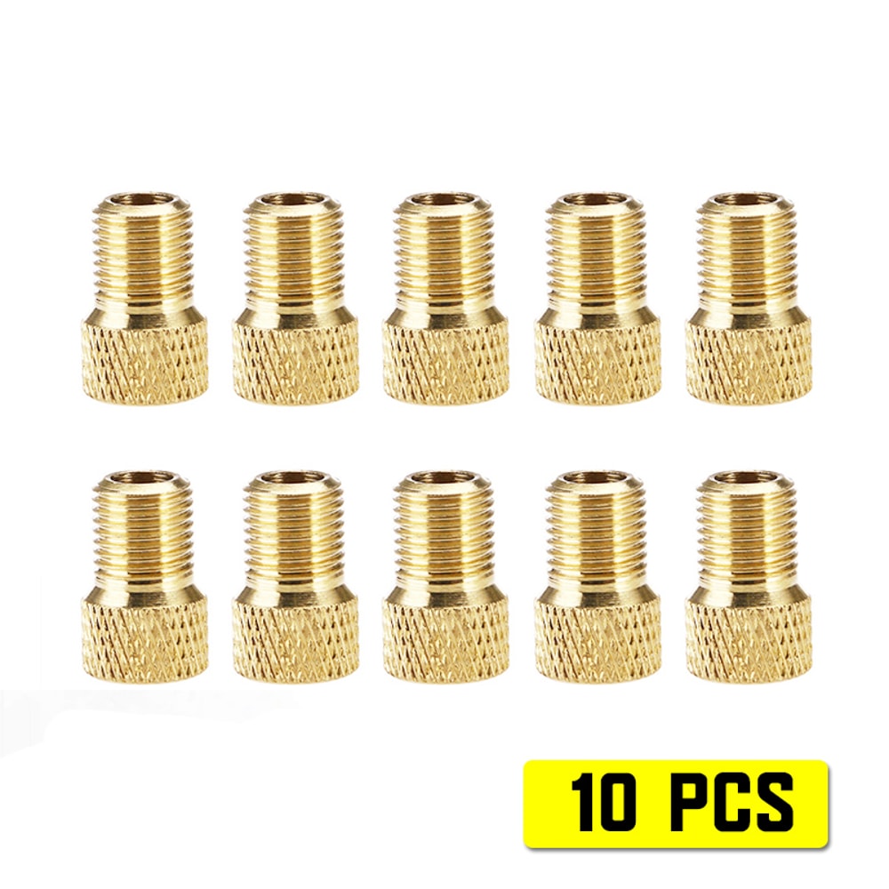 Brass Presta To Schrader Valve Adapter Caps Durable Bike Tire Air Nozzle Connectors 5