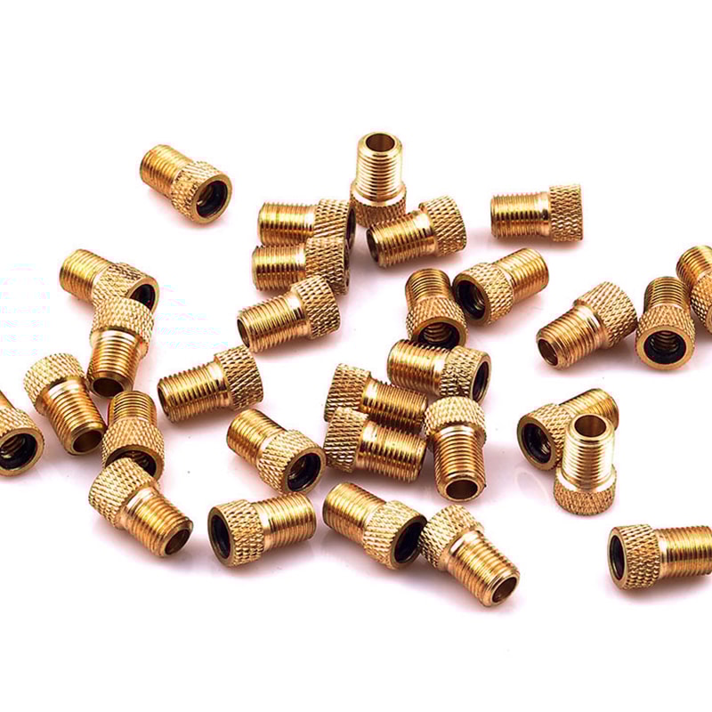 Brass Presta To Schrader Valve Adapter Caps Durable Bike Tire Air Nozzle Connectors 4