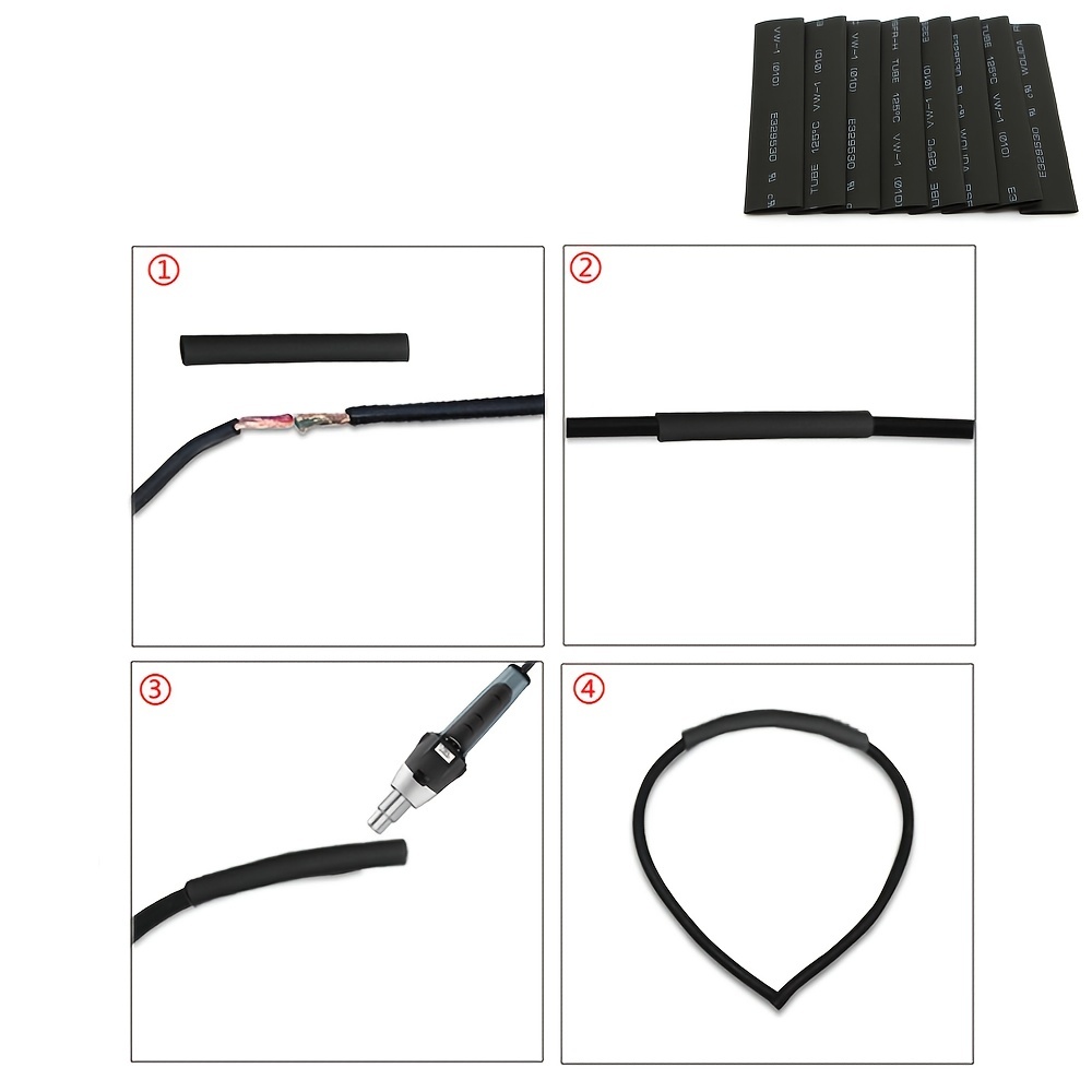 Heat Shrink Tube Assortment Kit Waterproof Electrical Wire Wrap Shrinkage Tubing For Electrical Co 2