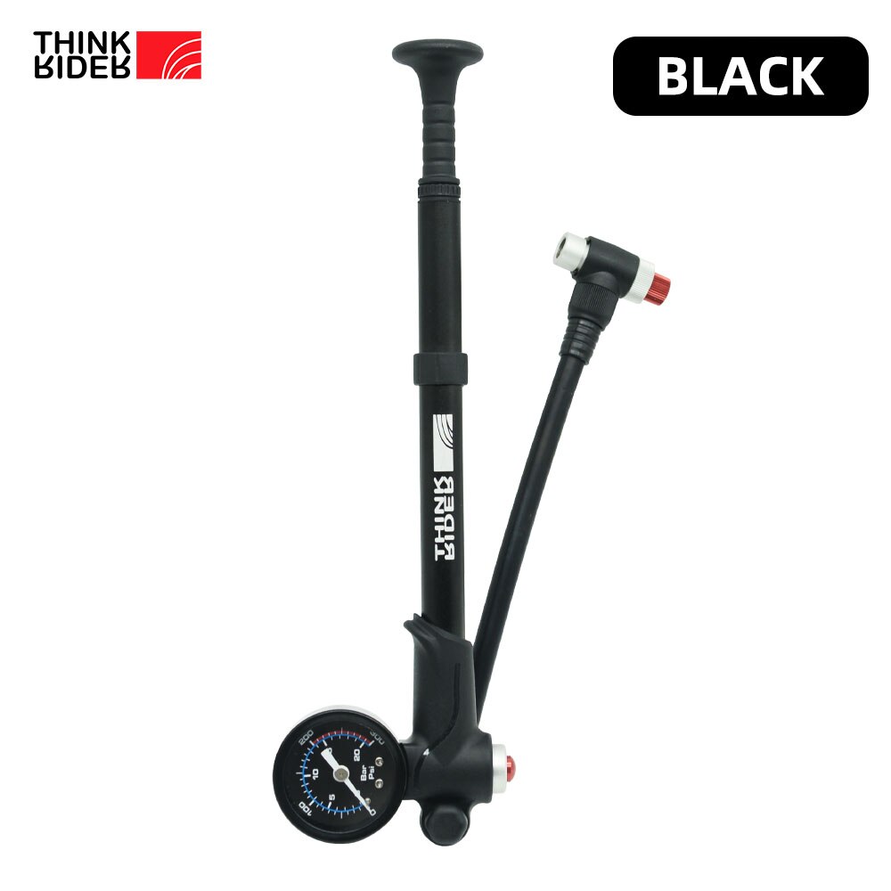 Portable HighPressure Bike Air Pump With Gauge For Fork Rear Suspension 5