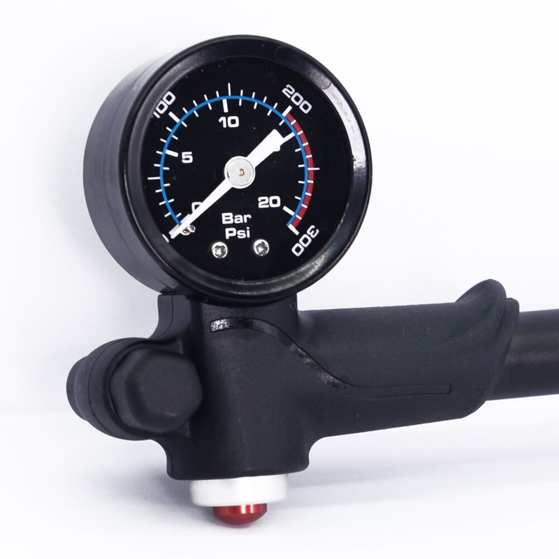 Portable HighPressure Bike Air Pump With Gauge For Fork Rear Suspension 1