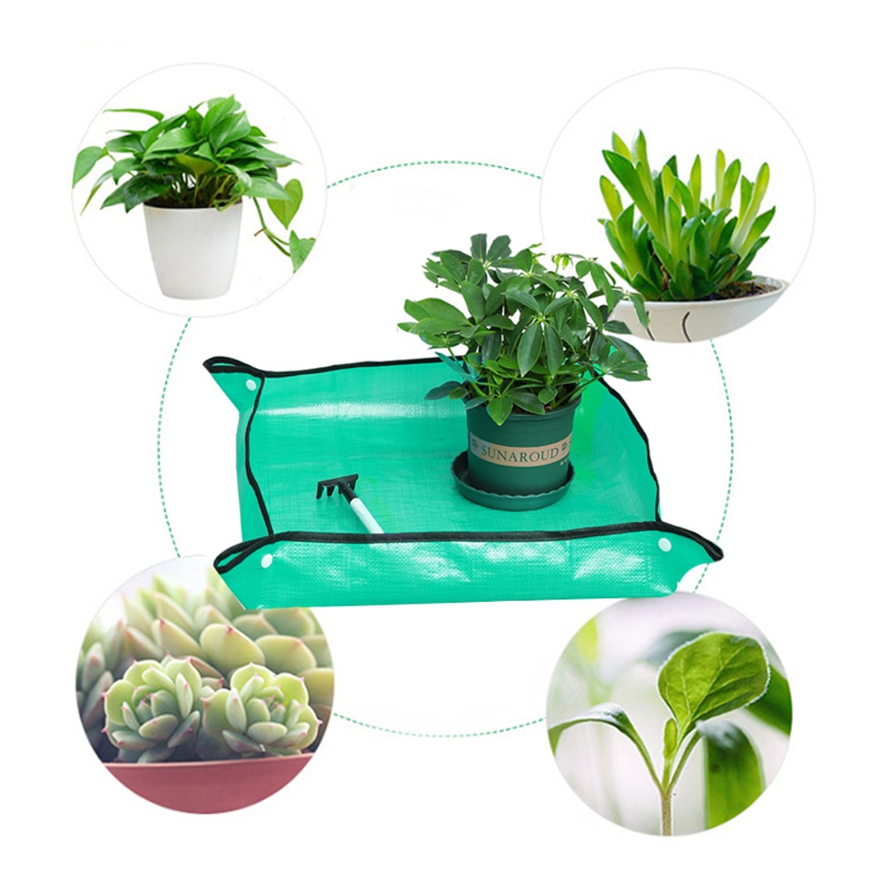 Waterproof Foldable Gardening Potting Mat For Easy Transplanting Plant Care 2