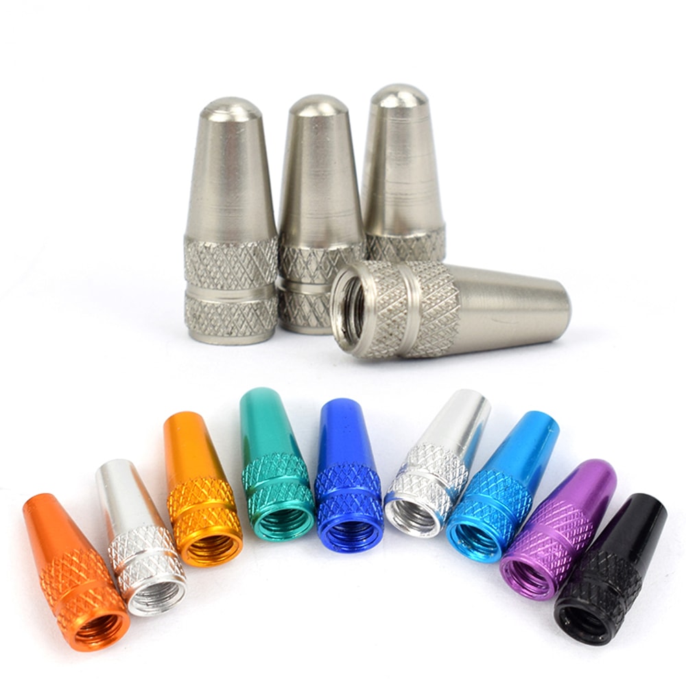 Aluminum Alloy Bicycle Tire Valve Cap Set Dustproof Presta Valve Protectors For MTB Road Bikes 5