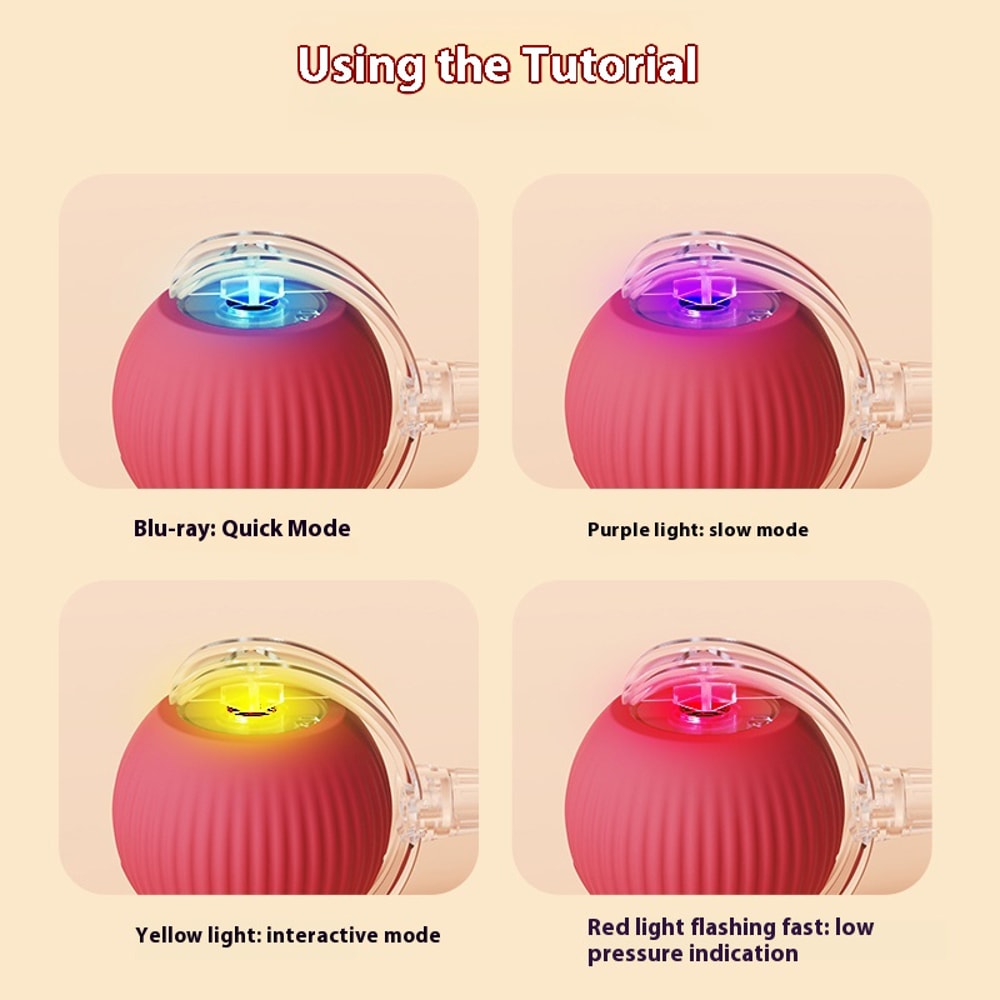 Interactive Electric Cat Ball With Teaser Bird Rechargeable Smart Pet Toy 2