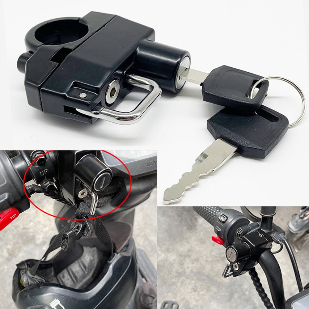 Helmet Lock Anti-Theft Device Rustproof, Compact & Secure for Motorcycles