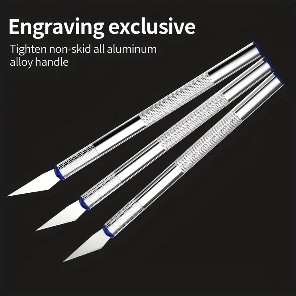 Precision Metal Carving Knife Set For DIY Paper Cutting And Art Seal Work NonSlip Handle Durable T 5