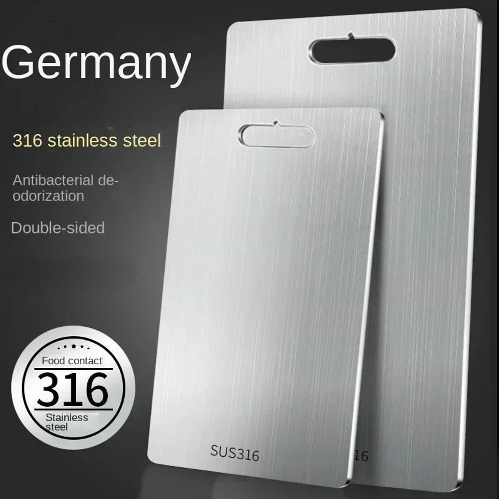 Stainless Steel Chopping Board Dough Kneading Block Double Sided Cutting Board For Kitchen Use 2