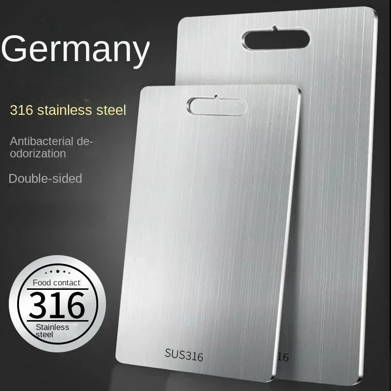 Stainless Steel Chopping Board Dough Kneading Block Double Sided Cutting Board For Kitchen Use 2