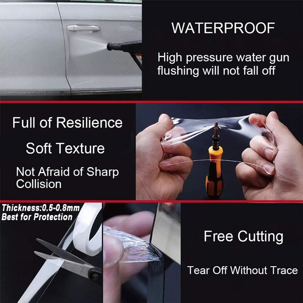 Universal Car Door Sill Protector Sticker AntiScratch Car Bumper Protection Film 1