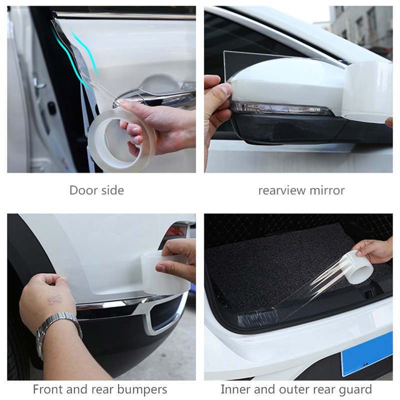 Universal Car Door Sill Protector Sticker AntiScratch Car Bumper Protection Film 2