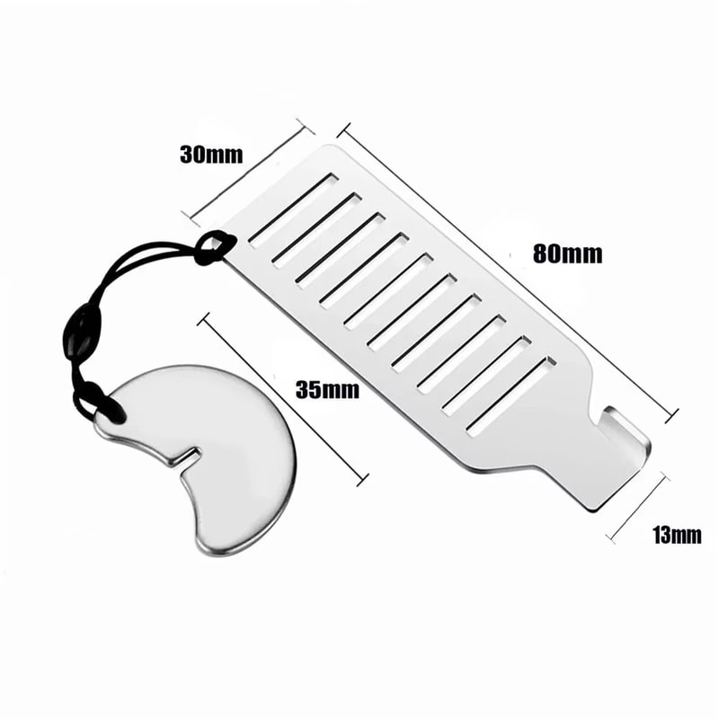 Portable Anti-theft Door Blocker Stainless Steel Security Tool for Home, Hotel, and Travel.