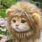 Funny Pets Clothes Hat Cute Cat Wig Lion Mane Costume for Cats & Dogs Cosplay Party Accessories with Ears