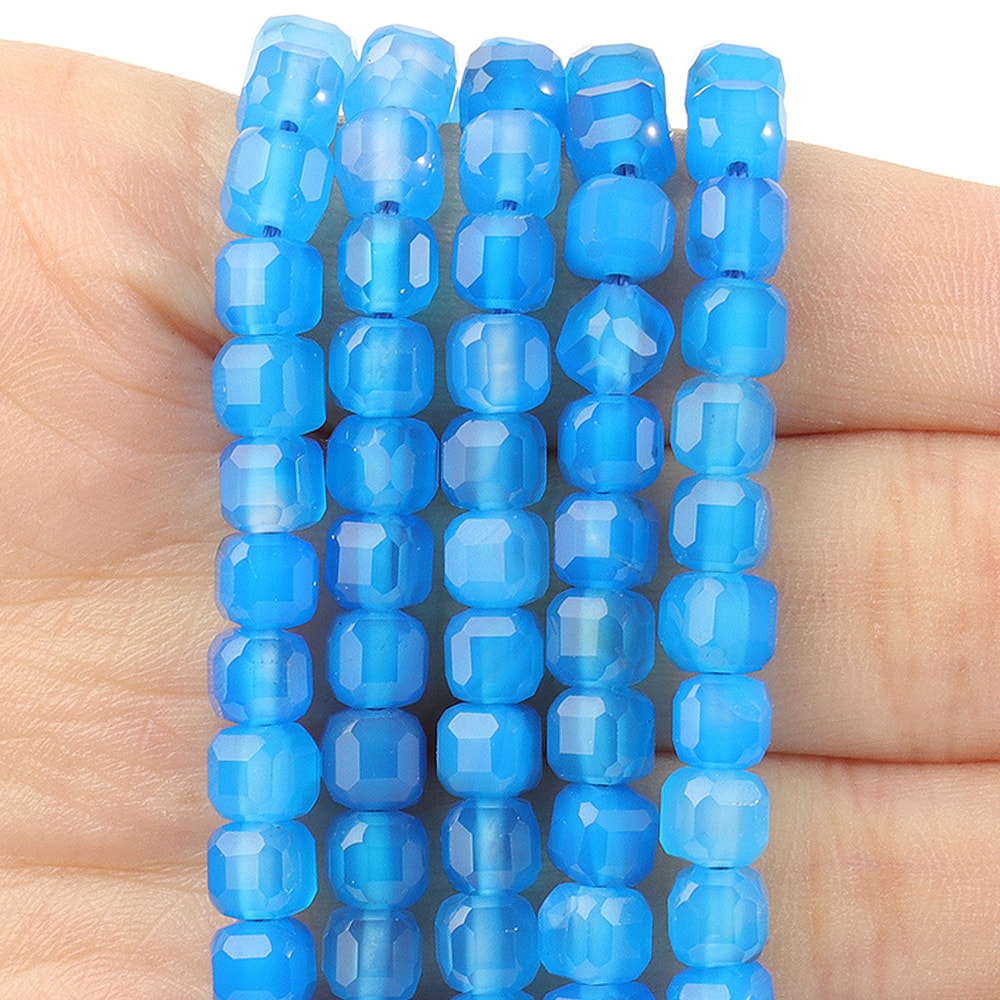 Faceted Natural Tourmaline 5mm Cube Beads For DIY Jewelry Making Accessories 6