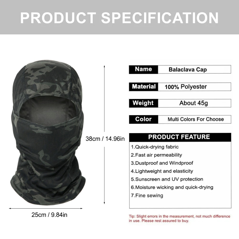 Cycling Full Face Mask MultiUse Outdoor Sports Ski Mask For Motorcycle And Helmet Protection 5