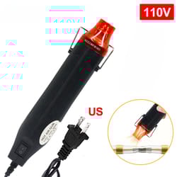 mini electric heat gun for diy crafts, shrinking, and soldering power tool with supporting stand