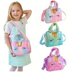 fashion sweet unicorn crossbody bag for girls cute & colorful kid's purse for birthday parties