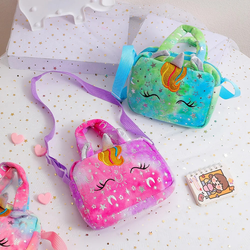 Fashion Sweet Unicorn Crossbody Bag For Girls Cute Colorful Kids Purse For Birthday Parties 2