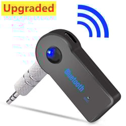 car bluetooth receiver wireless audio adapter for stereo music & hands-free calls with mic