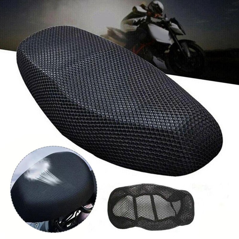 Motorcycle Mesh AntiSkid Seat Cover Breathable Comfortable Cushion For Summer Rides 1