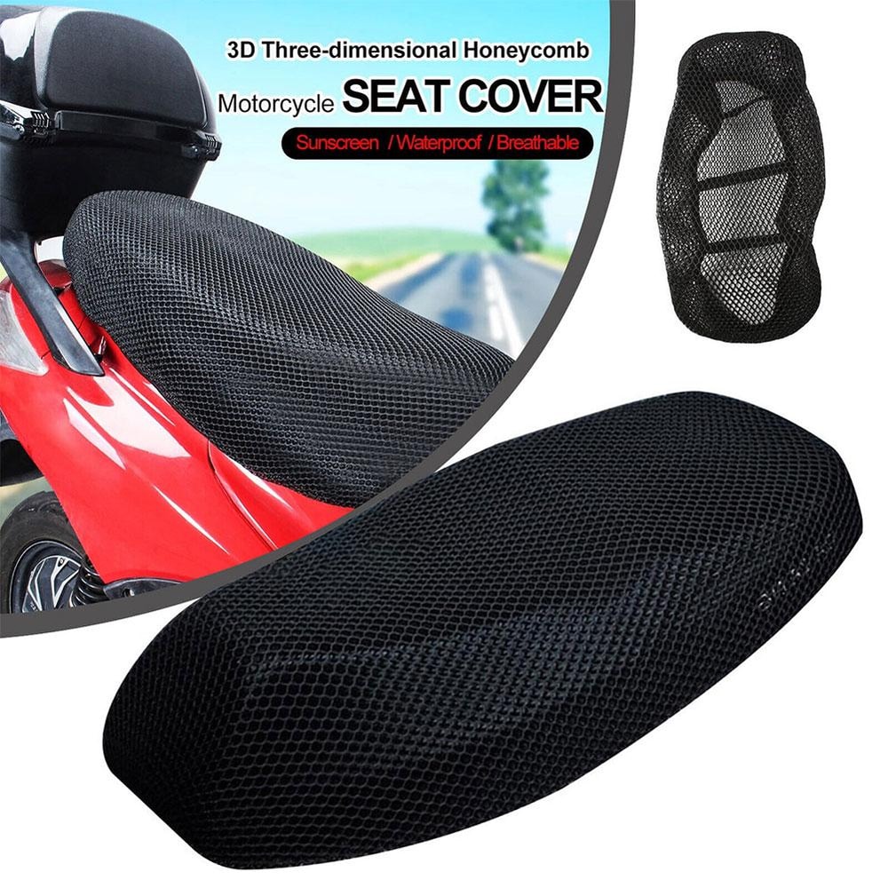 Motorcycle Mesh AntiSkid Seat Cover Breathable Comfortable Cushion For Summer Rides 2