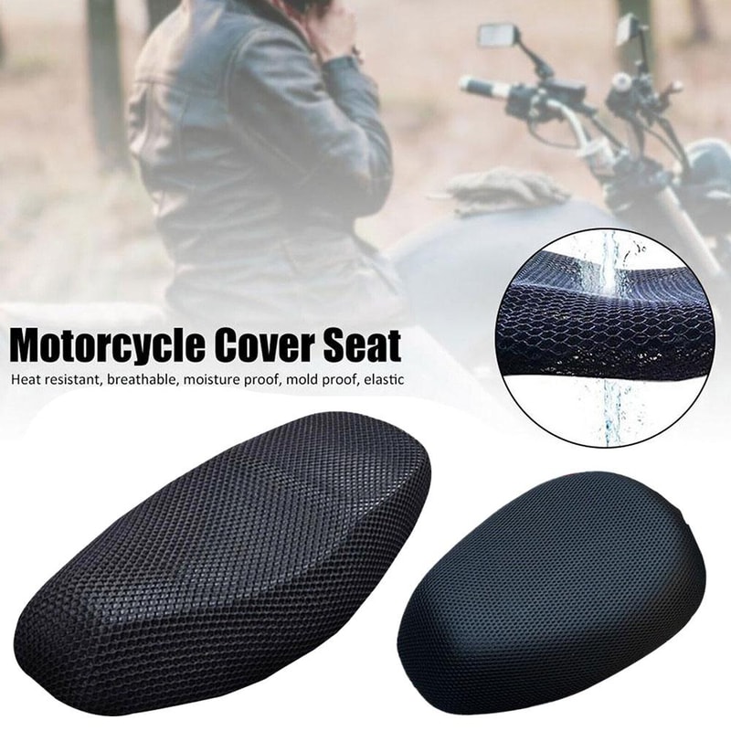 Motorcycle Mesh AntiSkid Seat Cover Breathable Comfortable Cushion For Summer Rides 3