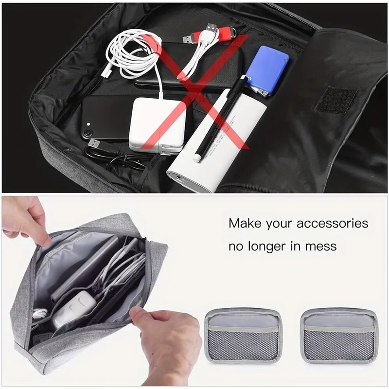 Portable Storage Bag For Cables SD Cards Power Banks Small Electronics 4