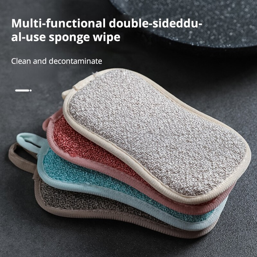 Microfiber Scrub Sponges For Kitchen Bathroom Cleaning 1