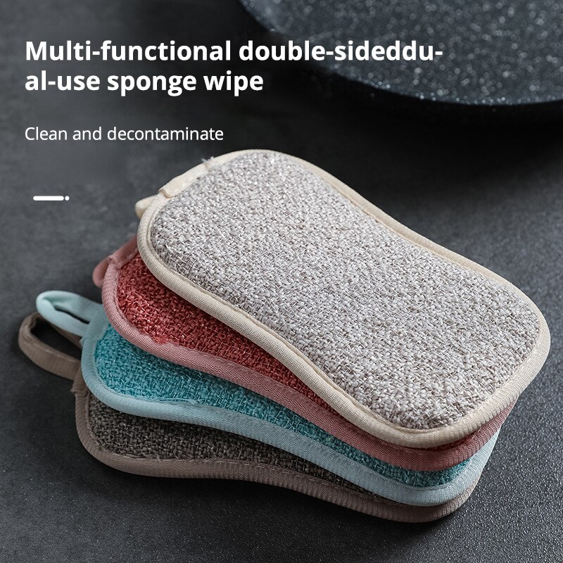 Microfiber Scrub Sponges For Kitchen Bathroom Cleaning 1