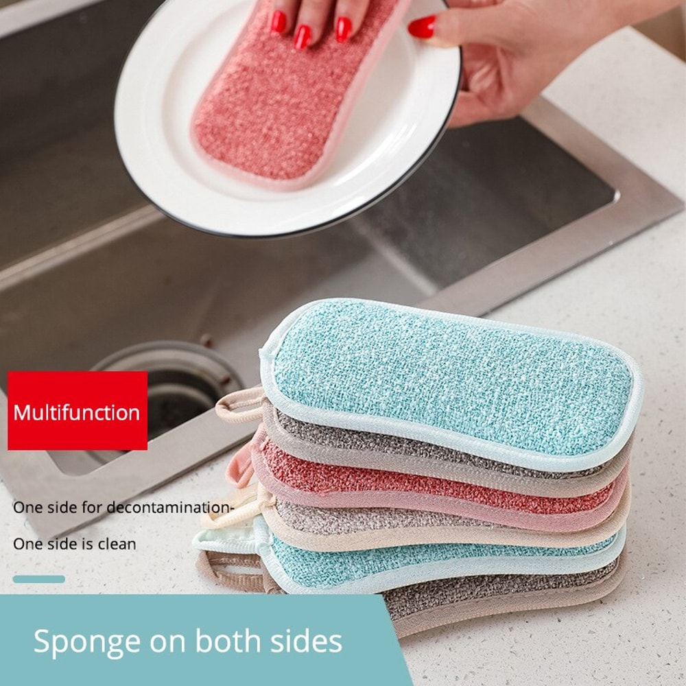 Microfiber Scrub Sponges For Kitchen Bathroom Cleaning 3