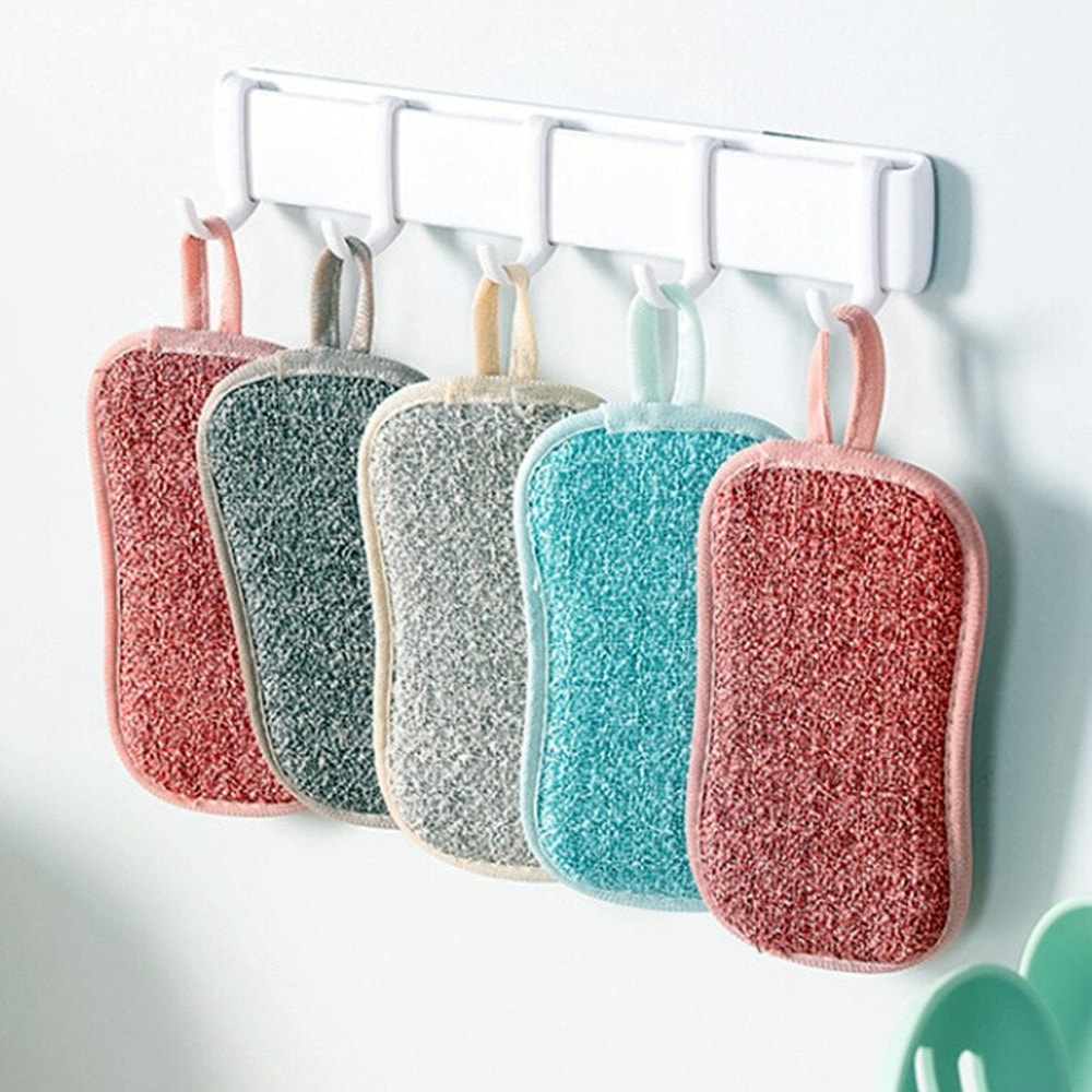 Microfiber Scrub Sponges For Kitchen Bathroom Cleaning 4