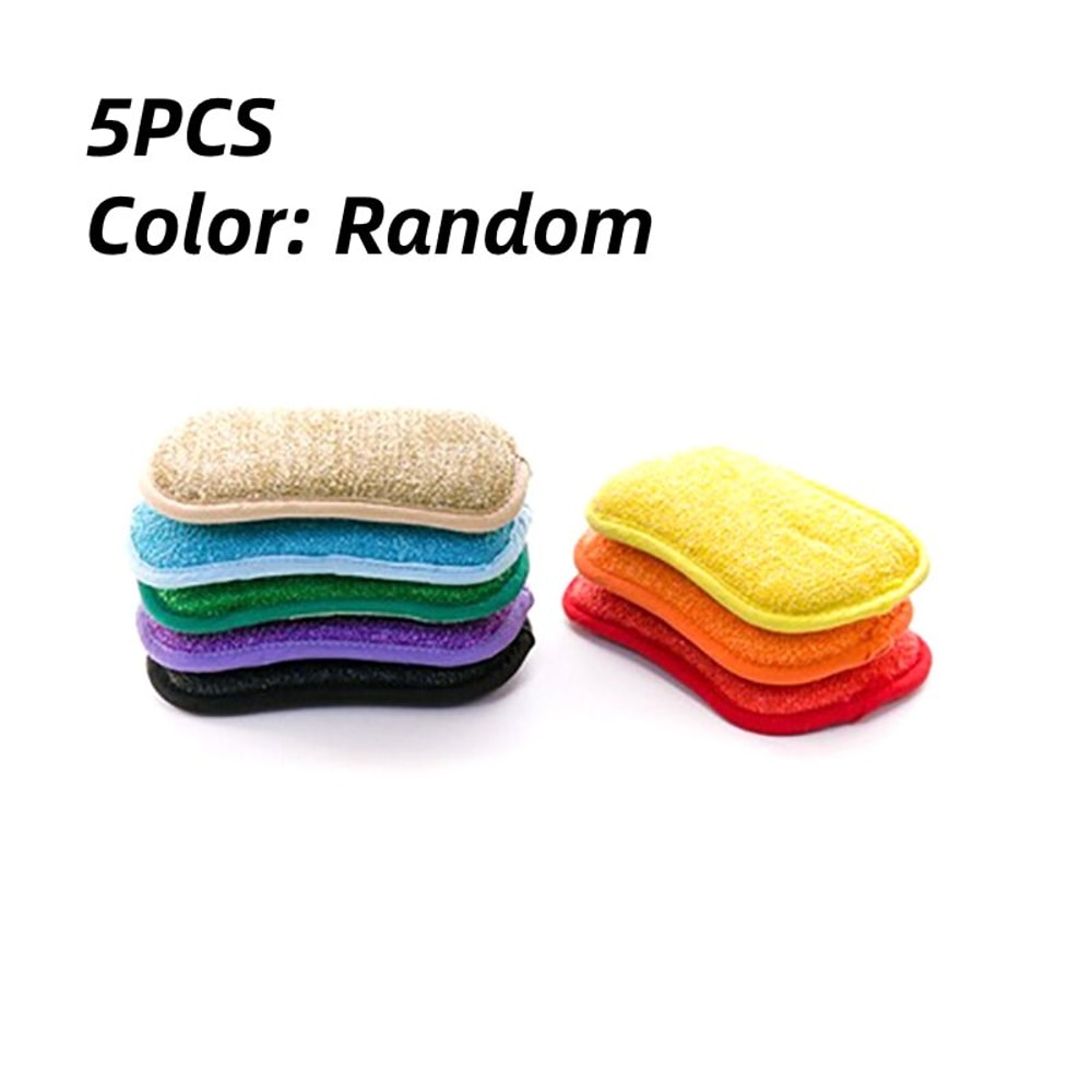 Microfiber Scrub Sponges For Kitchen Bathroom Cleaning 6