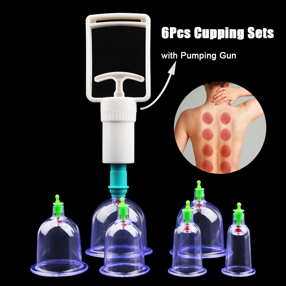 Vacuum Cupping Set With Pumping Gun AntiCellulite Detox And Massage Therapy 1