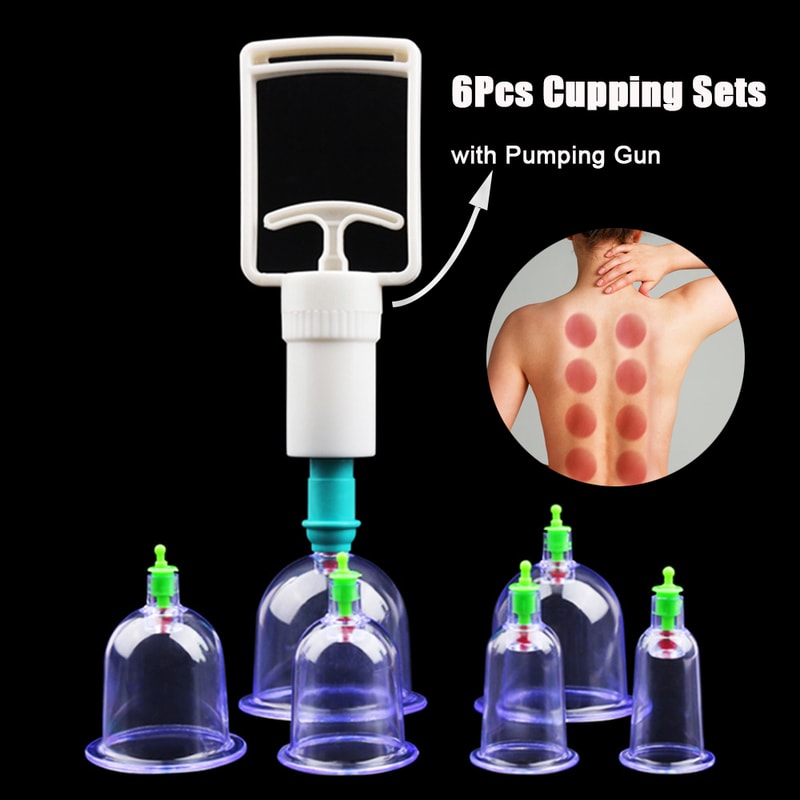 Vacuum Cupping Set With Pumping Gun AntiCellulite Detox And Massage Therapy 1