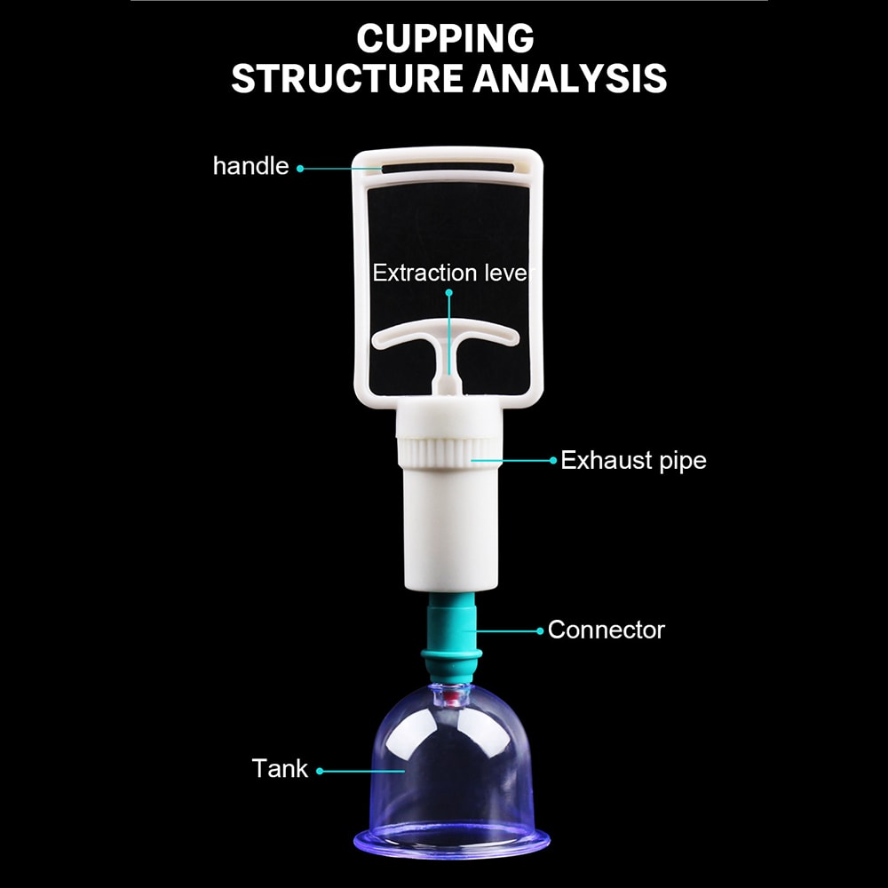 Vacuum Cupping Set With Pumping Gun AntiCellulite Detox And Massage Therapy 5