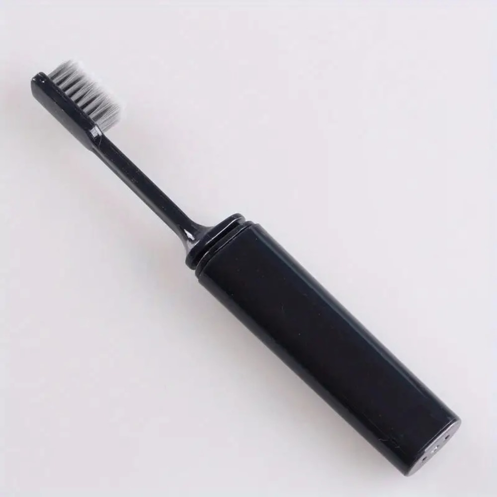 Portable Compact Charcoal Folding Toothbrush Ideal For Travel Camping Hiking 5