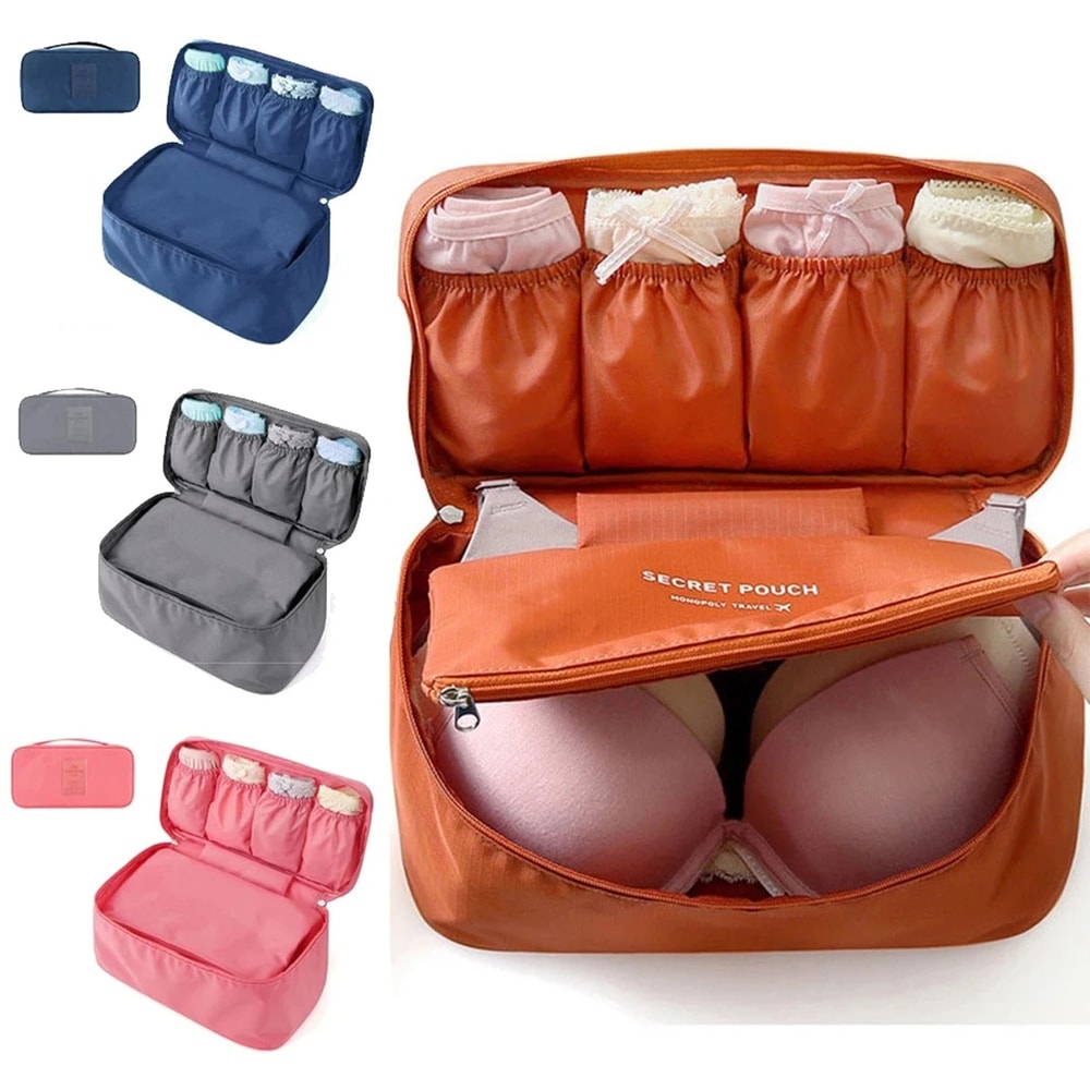 Portable Travel Storage Bag Multifunction Organizer For Bras Underwear Toiletries And Cosmetics 0