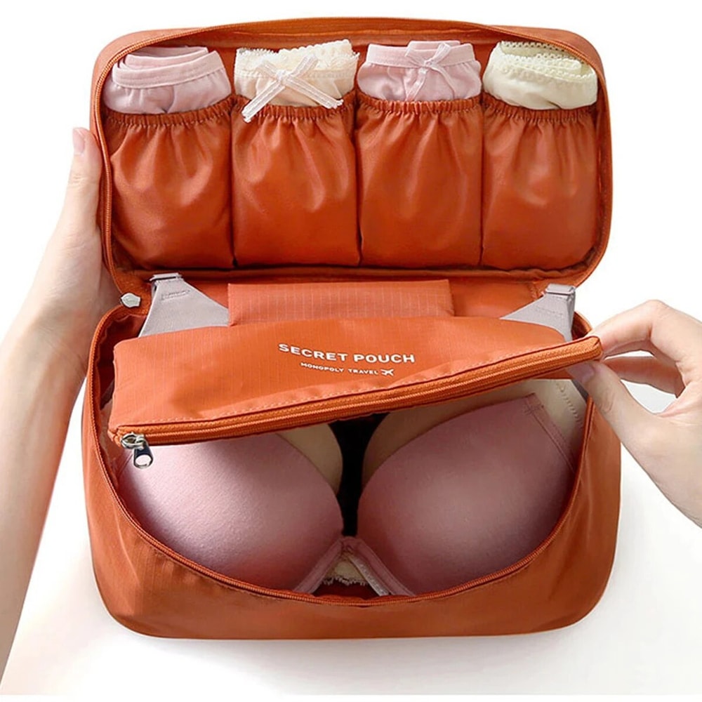 Portable Travel Storage Bag Multifunction Organizer For Bras Underwear Toiletries And Cosmetics 1