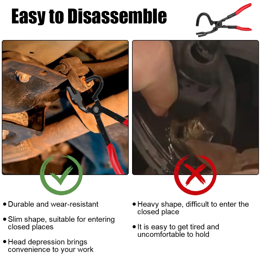 Car Exhaust Pipe Gasket Removal Tool Durable Exhaust Hanger Puller for Garage and Auto Maintenance