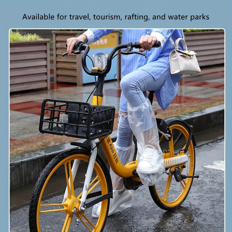 Waterproof Disposable Shoe Covers Transparent Thick WearResistant Plastic Foot Covers For Outdoor U 2