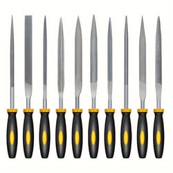premium needle file set high-carbon steel files with non-slip ergonomic handles for precise filing on wood, plastic.